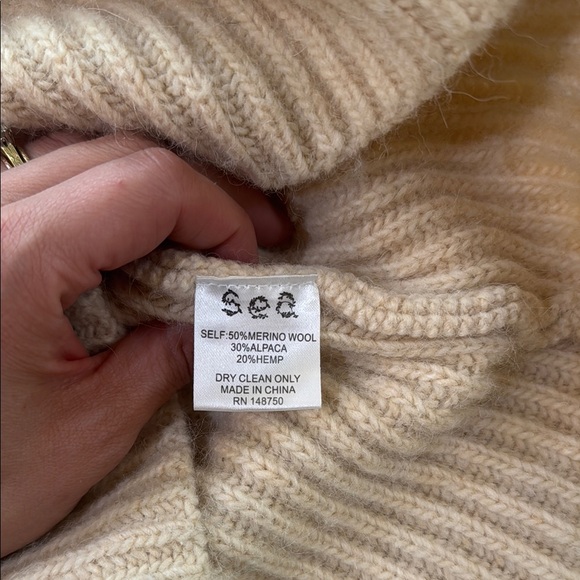 Cream Ribbed Sweater Top - Picture 3 of 3